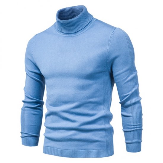 New Winter Turtleneck Thick Mens Sweaters Casual Solid Color - Click Image to Close