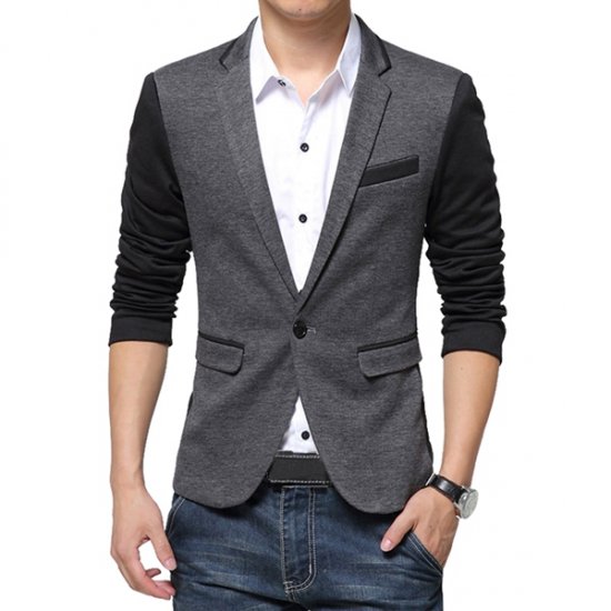 New Men's Spring Autumn Blazer High Quality Fashion Coats - Click Image to Close