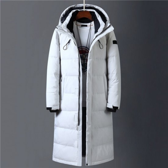 Men Hooded Fashion High Quality Long Thicken Warm Down Jacket - Click Image to Close