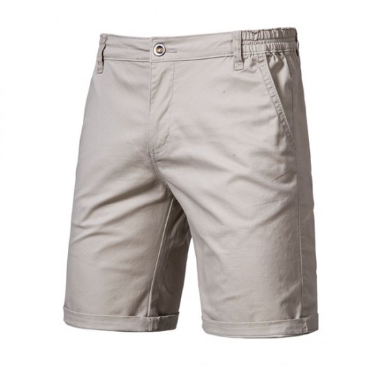 Cotton Solid Shorts High Quality Casual Elastic Men Shorts - Click Image to Close