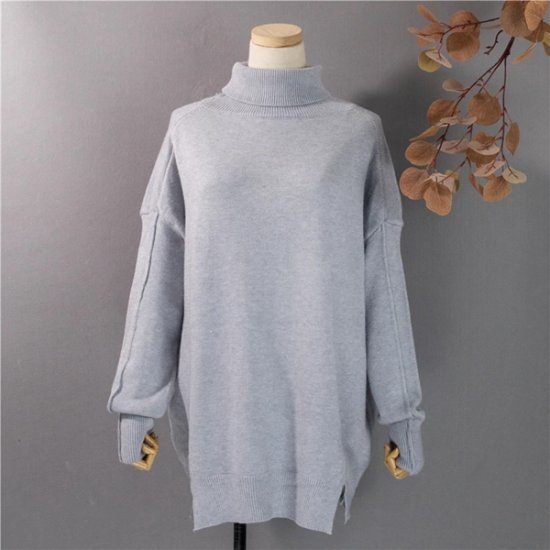 Women's Sweaters Turtleneck Pullover Warm Oversize Elegant - Click Image to Close