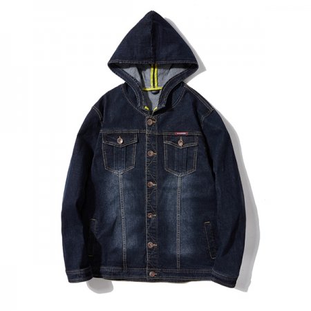 New Denim Men Hooded Sportswear Outdoors Casual Fashion Jackets