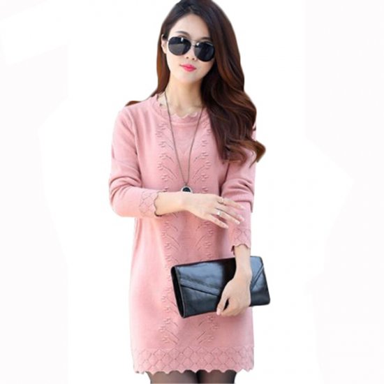 Women Sweaters Dress Pullovers New Winter Long Dress - Click Image to Close