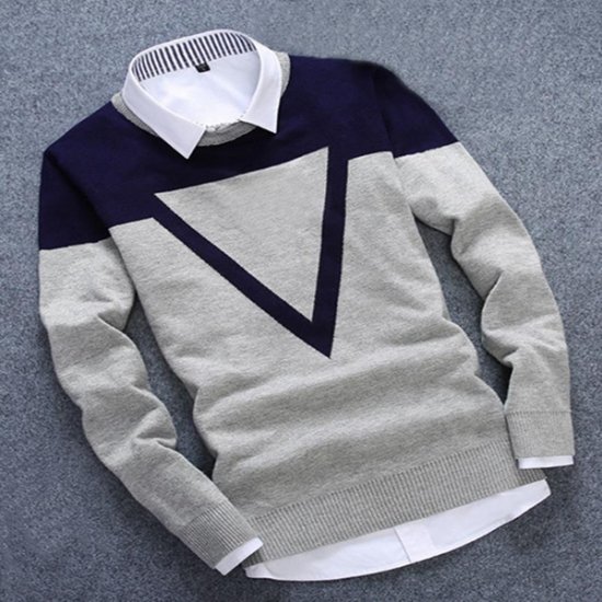 Men Casual Cotton Fall Sweaters Keep Warm Winter - Click Image to Close