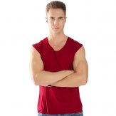 V-neck Wide Shoulder Vest plus Size Tank Top Vest - Red
