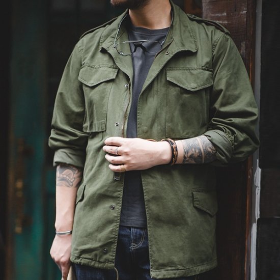 Jackets For Men Army Green Oversize Denim Jacket Military Vintage - Click Image to Close