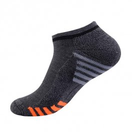 1 Pcs Men's Low Cut Ankle Socks Cushioned Running Sports Sock - Grey