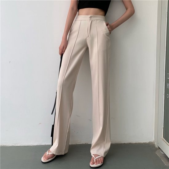 Women High Waist Summer Fashion Elegant Straight Sweatpants - Click Image to Close